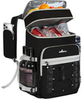 Cooler Backpack, 40 Cans Insulated Lunch Backpack Picnic Backpack for Men&Women, Durable Cooler Bag with 2 Leak Proof Compartments for Picnic, BBQ Camping, Lunch, Beach, Hiking, Black - color: Black