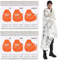 6 Pack Emergency Thermal Blankets for Survival, 82.67”x62.99” Extra Large Mylar Space Blankets, Waterproof & Windproof for Outdoor Camping, Hiking, Survival Kit, First Aid, Car Emergency