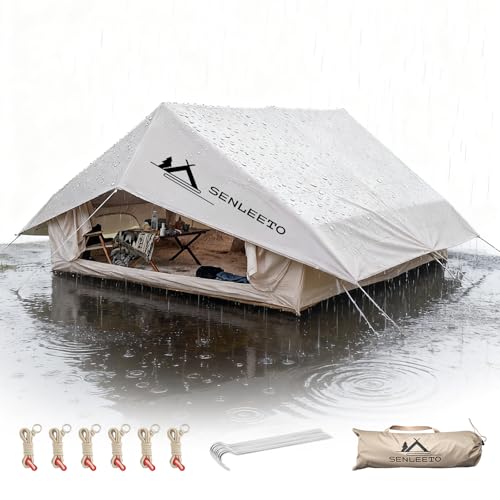 10‘ x 13’ Rain Fly Fits for 6-8 People, 4 Season Waterproof and Ultralight Survival Tent Shelter Awning Sunshade Cloth, Easy Set-Up Camping Tarp Portable for Outdoors, Camping, Hiking, Picnic - color: Beige, size: 10‘ x 13’