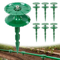 6 Pack 10 Inch Garden Hose Guide Stakes, Upgraded Reinforced Disc, Rotatable Double-Disk Sun Protection Heavy-Duty Plastic Stake, Hose Guard for Yard, Lawn & Flower Bed Landscaping(Green 6Pcs) - color: Green 6Pcs