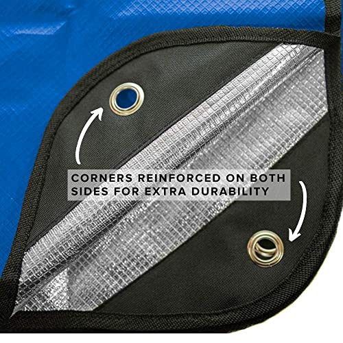 Arcturus All-Weather Outdoor Survival Blanket, Thermal Emergency Blanket, Reflective Heat Tarp with Grommets, Lightweight for Camping, Backpacking, Hiking & Emergency Car Kits, Blue, 60x82in - color: Blue