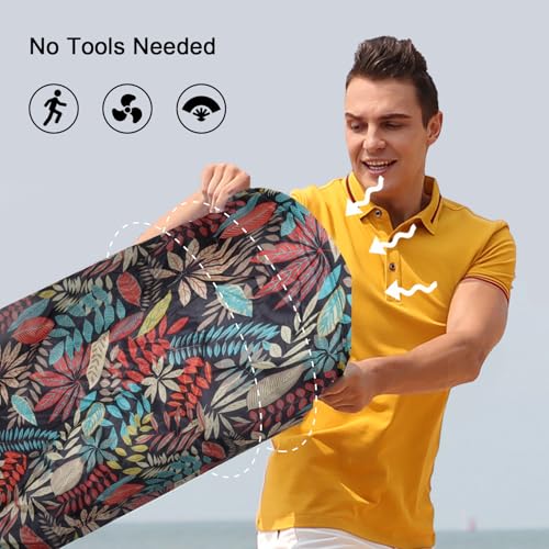 Inflatable Couch Air Lounger for Adults, Ultralight Portable Blow up Couch Air Sofa, Inflatable Beach Lounger Bed for Camping Hiking Festival Backyard Lawn, No Pump Required - color: Tropical Red