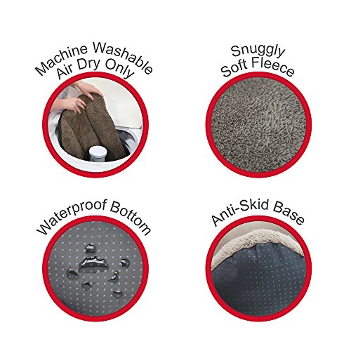 SportPet Designs Waterproof Pet Bed with Non Skid Bottom Fits Plastic Dog Kennel, 33 inch (CM-0353-CS01), Light brown - color: XL - 33"