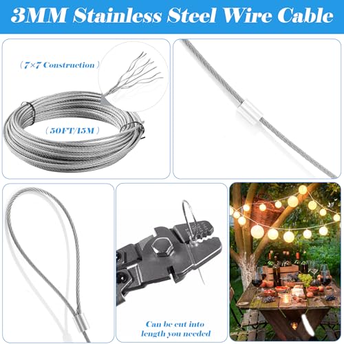 Sunshade Hardware Kit with Ratchet Winch Wire Cable for Triangle Rectangle Sun Shade Canopy Installation, 304 Stainless Steel Shade Awning Kit for Outdoor,Garden,Kitchen,Patio Lawn - size: Hardware Kit with Ratchet Winch