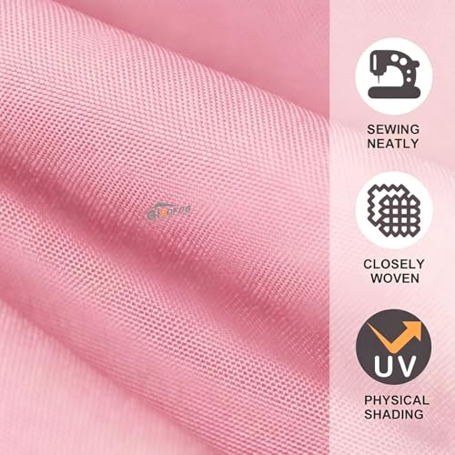 10ft Patio Umbrella Replacement Canopy 8 Ribs, Waterproof & Fade Resistant Market Umbrella Cover, Thickened Polyester Fabric for Backyard, Garden and Pool (Canopy Only) (Pink) - color: Pink