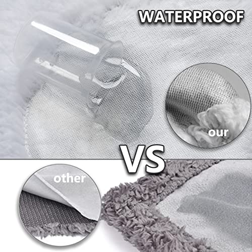 Waterproof Dog Blanket, Pattern Printing Super Soft Warm Fluffy Facecloth Sofa Car Bed Protector, Urine Proof Washable Outdoor Pet Blanket for Puppy Large Dogs & Cats(paw & Bone40*30) Blue - color: Blue | Bone, size: Medium
