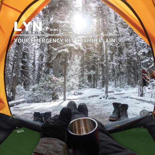 LYN Heavy Duty Emergency Blanket Survival Gear Waterproof Insulated Blanket Emergency Tarp for Camping, Hiking, Bushcraft - color: Army Green