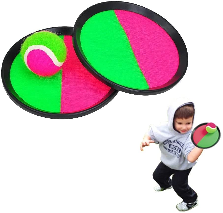 Pitch N Catch Ball Game Pack Indoor and Outdoor Mitt Pitch N Catch Paddle Ball Set (1 Pack) - size: 1 Pack