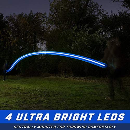GoSports Ultimate Light Up Flying Disc - 175 Grams with 4 LEDs - Multi, Red, or Blue