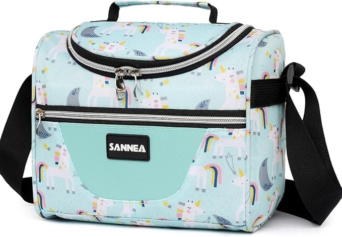 insulated Cooler Lunch Bag 1.85gal/7L Colorful Unicorn Theme Reusable Lunch Box Tote for work Picnic Camping Gym Travel - color: 7L Colorful Unicorns