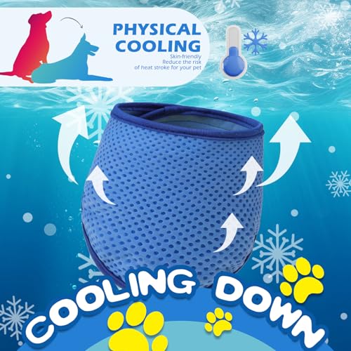 EXPAWLORER Dog Cooling Bandana - 2 Pack Instant Cooling Dog Bandanas, Chill Out Pet Cool Scarf Summer Essentials Ice Neck Cooler Wrap, Prevent Sunstroke for Small Medium Large Dogs, Navy Green L - color: Navy & Green, size: Large