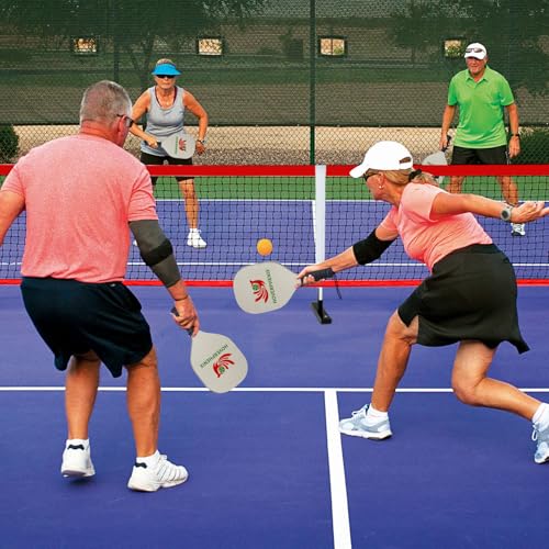 Pickleball Net for Driveway, Portable Pickleball Net System with Regualtion Size 22FT Pickle Ball Net, Outdoor Pickleballs, Carry Bag, Weather Resistant Metal Frame - style: Pickleball set with net