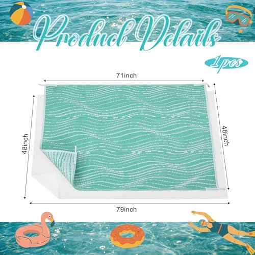 Tinideya 4 x 6 ft Pool Mats for Deck Pool Rugs Outdoor Waterproof Non Slip Outdoor Deck Rug with Non Slip Pad for Patio and Poolside