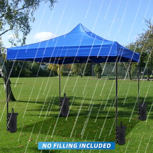 Joramoy Heavy Duty Canopy Weight Bags(120LBS) for Pop up Canopy Tent, Canopy Weights Set of 4, Leg Weights Sand Bags for Instant Outdoor Sun Shelter Patio Umbrella(Without Sand) - color: Black, size: 120lbs