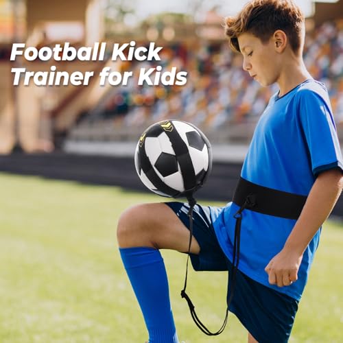 GHB Pro Agility Ladder Soccer Kick Trainer Set 20ft 12 Rung 10 Cones and 4 Stakes Speed Agility Football Training Equipment with Carrying Bag - color: Yellow