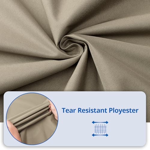 SunPatio Outdoor Sofa Cover Waterproof, Heavy Duty Couch Cover 93.5 Inch with Seam Taped, All Weather Protection 3-Seater Patio Bench Protector for Outdoor Furniture, 93.5" W x 45" D x 39" H, Taupe - size: 93.5" W x 45" D x 39" H