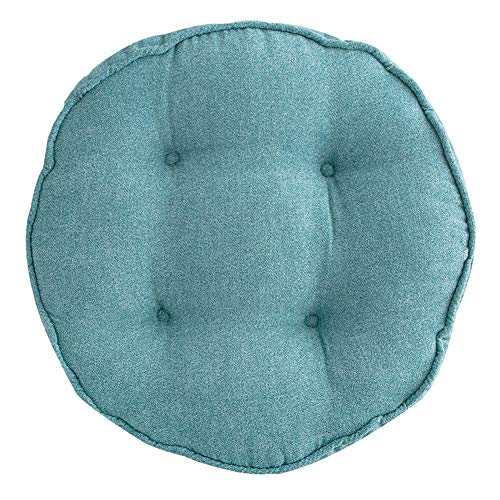 vctops Soft Chair Pads 18 inch Diameter Super Comfy Thicken Solid Color Round Seat Cushion for Kitchen Dining Room Office Chairs (Lakeblue,18" x 18") - color: Lakeblue