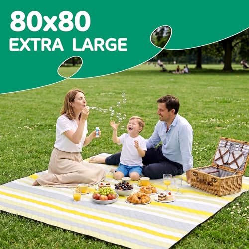 Waterproof Beach Blanket Picnic Outdoor Camping Mat Women Coworker Work Besties Cool Funny Gifts Colleague Manager Supervisor Boss Executive Assistant Inter Farewell Leaving Holiday Appreciation - color: Multi Yellow