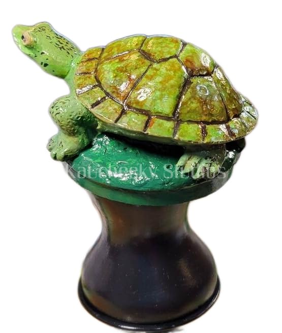 OKaucheeky Decorative Heavy-Duty Steel Rolling Hose Guide Turtle, 100% Handcrafted, Made in the USA by a Women-Owned Small Business, Each is One-of-A-Kind Hand-Painted