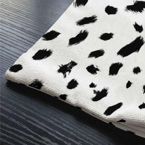 Smooffly Dalmatian Spots Decorative Waist Lumbar Cotton Linen Throw Pillow Covers Cheetah Pillowcase Cushion Home Décor, 12 x 20 Inch - color: Swn07
