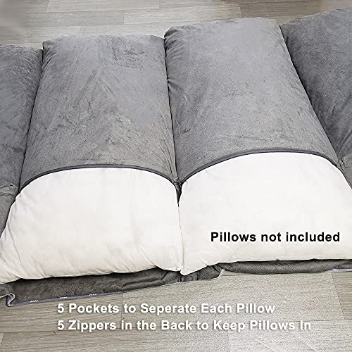 ICOPUCA Floor Lounger Pillow casing for boy Girl, Soft Minky Plush, Black Constellation Print, Cover/Sleeve/Casing ONLY! Perfect Reading and Watching TV Cushion - Excellent for Sleepovers, King Size; - color: Black Constellation, size: King (Pack of 1)