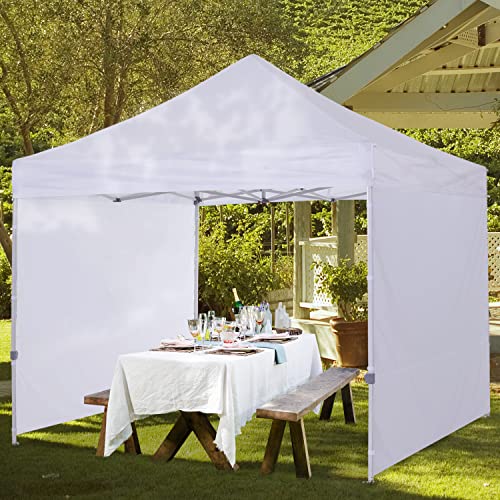 COOSHADE Instant Canopy SunWall 8x8 Canopy SideWall for Pop up Canopy Tent, 1 Pack Sidewall Only, White - color: White, size: 8x8-Standard