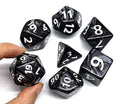 Dungeons and Dragons D&D Giant Black 25mm Polyhedral Dice Set - RPG Dice Bag, Pathfinder, MTG - color: Black