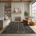 Ruaruarug Area Rug Non Slip Machine Washable Ultra Soft Living Room/Bedroom/Kitchen/Outdoor/Classroom Black Gold, 4'×6' - color: Black Gold, size: 4' x 6' (Rectangular)