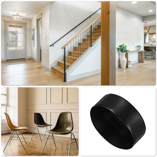 uxcell 150mm(6") Rubber End Caps, Round Vinyl Plug Insert Plastic End Caps for Tubing, Fence, Pipe Post, Furniture, Railing, Black, 50mm Height - color: Black, size: 150mm(6") X 50mm H