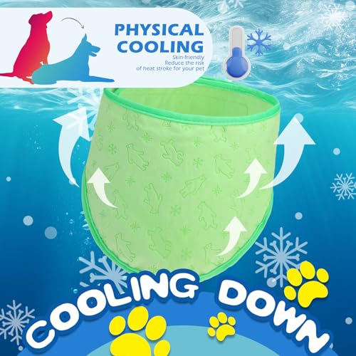 EXPAWLORER Dog Cooling Bandana - 2 Pack Instant Cooling Dog Bandanas, Chill Out Pet Cool Scarf Summer Essentials Ice Neck Cooler Wrap, Prevent Sunstroke for Small Medium Large Dogs, Purple Green XL - color: Purple & Green, size: X-Large
