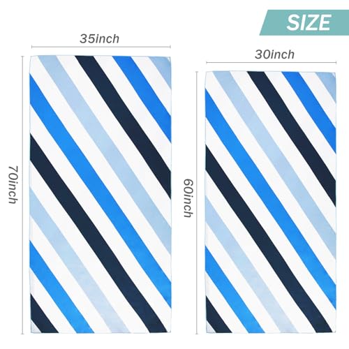 Whale Flotilla Quick Dry Beach Towel Oversized (35"x70"), Microfiber Sand-Free Beach Towels, Extra Large Compact Pool Travel Accessories, Blue - color: Cabana Blue, size: 70.00" x 35.00"