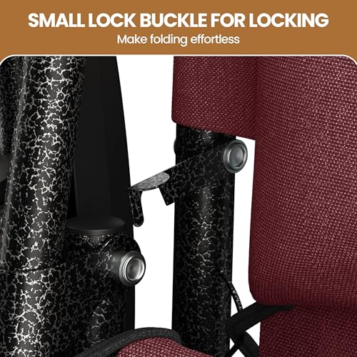 Yaheetech Zero Gravity Recliners Outdoor Adjustable Folding Reclining Lounge Chairs w/Pillows, Cup Holder Trays and Carry Strap for Patio Backyard Beach Burgundy Set of 2 - color: Burgundy
