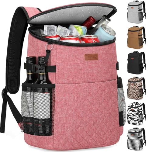 Soft Cooler Backpack 30 Cans/45 Cans, Backpack Coolers Insulated Leak Proof Thermal Lunch Backpack for Men Work Small Cooler Bag Beach Travel Picnic Drink Beverage Beer - color: Red, size: 30 Cans