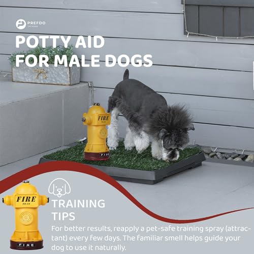 Potty Training Dog Fire Hydrant, Mini Fire Hydrant for Dogs to Pee On, Resin Puppy Pee Post, Potty Aid for Male Dog Indoor, Apartment,4.3" W x 9.4" H, Retro Yellow - color: Yellow