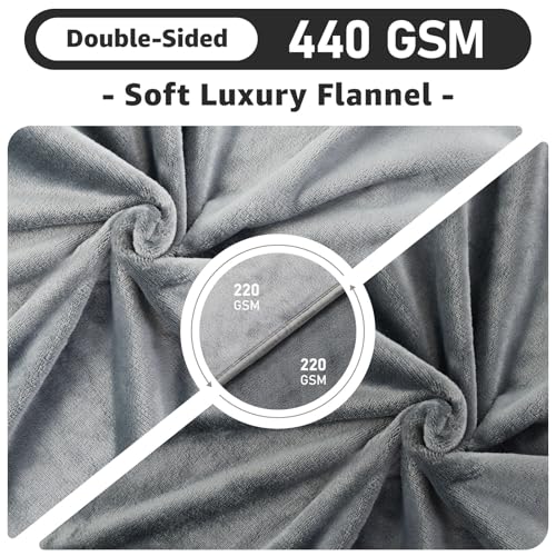 LOOBANI Waterproof Dog Blanket for Couch: Reversible Flannel Bed Blanket for Medium Large Dogs Liquid Proof, Soft Throw Blanket Couch Cover Protector for Sofa, Crate, Travel, Picnic, 50" x 60", Grey - color: Grey, size: 50" x 60"