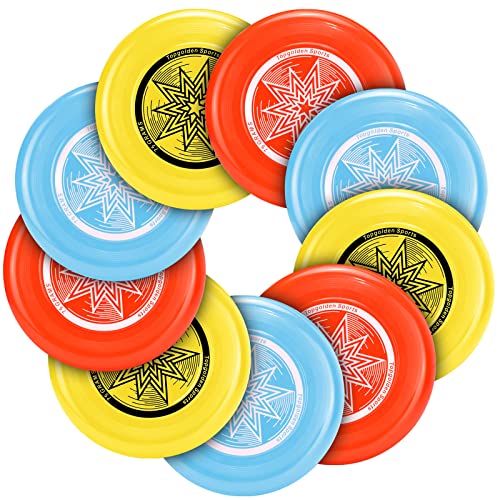 Eastgoing Outdoor Flying Disc 175 Gram, 10.75 Inch Sport Disc ，Loads of Colors Available, Suitable for Competitions, Team Flying Disc for Beach, Park, Pet, Camping and More, - color: Assorted Colors
