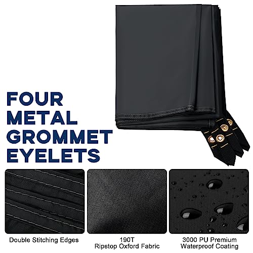 Camping Tent Footprint - 86'' x 74'', Waterproof Ground Sheet Mat for Tent - Ultralight Tarp for Hiking, Backpacking, and Beach Use - color: 3 Person-86''x 74''