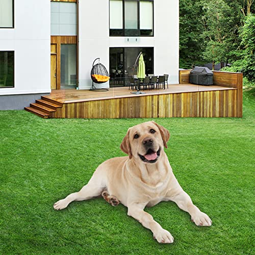 ZGR Artificial Garden Grass 3 ft x 31 ft Premium Lawn Turf, Realistic Fake Grass, Synthetic Turf, Thick Pet Turf, Fake Faux Grass Rug with Drainage Holes Indoor/Outdoor Landscape Customized Available - size: 3 ft x 31 ft = 93 Square ft