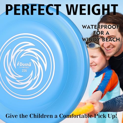Sports Flying Disc, 2 Pack Compeition Flying Discs, Lightweight Durable Flying Disc Toys for Backyard Beach Lawn Park Outdoor Games, 105 Gram 9.3 Inch & 90 Gram 7.3 Inch. - color: Blue & Green