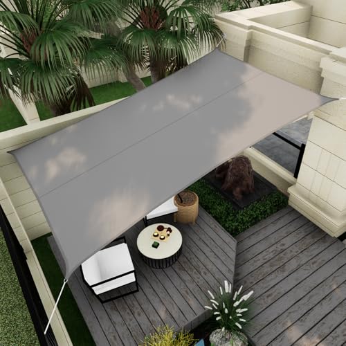 Sun Shade Sail Canopy, 16' x 20' Rectangle 95% UV Block Shade Cover for Outdoor, Backyard Patio, Lawn, Garden, Sandbox Carpor Light Gray - color: Light Gray, size: 16' x 20'