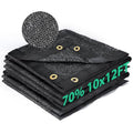 Kesfitt 70% Shade Cloth 10x12 ft, Breathable HDPE Mesh Sun Shade Tarp for Garden & Greenhouse, UV Resistant Outdoor Shade Fabric with Copper Grommets for Plants, Patio, Yard - size: 10ftx12ft, style: 70% Shading Rate