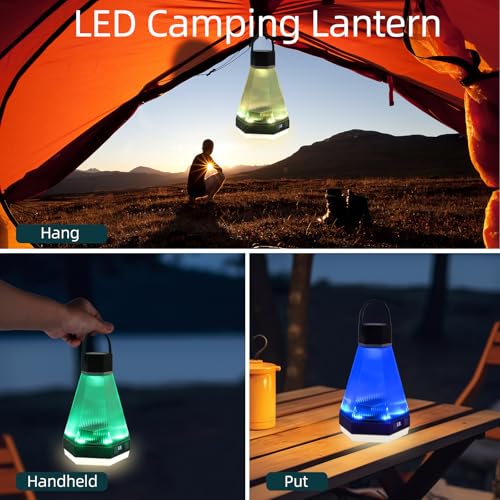 Camping Lights Colored Rechargeable Lighting Fixtures,TYPE-C charging,5000mah,Rechargeable Mobile Phone,Outdoor Camping Hanging Light,For Awn Tent Yard Garden Decoration and Holiday Christmas Gift