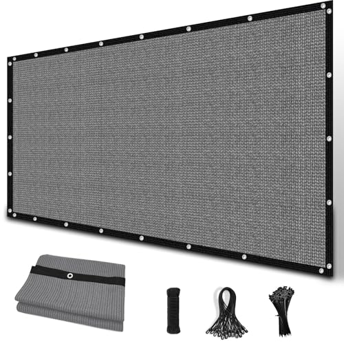 Amagenix 90% Sun Shade Cloth with Grommets, 3' x 6' Pergola Replacement Shade Cover Canopy Privacy Screen for Outdoor Patio Garden, Gray (We Customized) - color: Gray, size: 0 3 x 0 6 FT