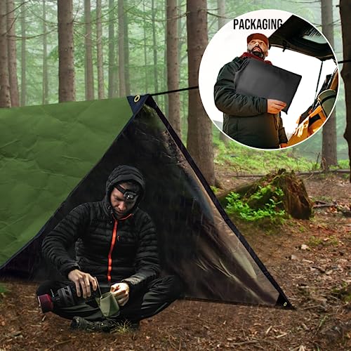 Safety Barrier：LYN XL Heavy Duty Survival Emergency Blanket/Tarp Cover-8.5'x11.8',Reflective Thermal Ripstop Waterproof,for Army,Tarp Covcer,Survial,Life Protection