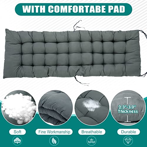 DoCred Zero Gravity Chair, Lawn Recliner, Reclining Patio Lounger Chair, Folding Portable Chaise with Detachable Soft Cushion, Cup Holder, Headrest - color: Smoky Gray, style: Zero Gravity Chair