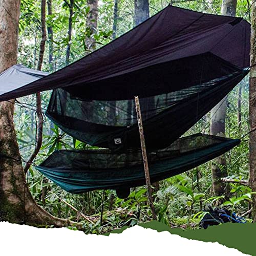 Hammock with Mosquito Net - Fully Reversible Bug Free Hammock Tent, Extra Large Sleeping Space, Bug Proof Netting & Suspension - Change The Way You Camp with Hammock Bliss Quality - No-See-Um No More