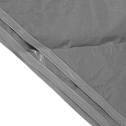 Waterproof Camping Tarp, Camping Cover with Rhombus Pattern, 360x290cm Multifunction Sun Shade Canopy for Beach Hammock Tent, Includes Storage Bag and Wind Ropes (Gray) - color: Gray