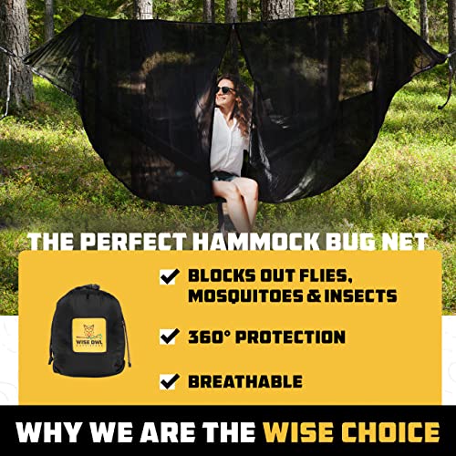 Wise Owl Outfitters Hammock Bug Net – Mosquito Net for Hammock, Lightweight Bug Netting for Camping, Hiking, Backpacking, Forest & Outdoor Use - color: Blue