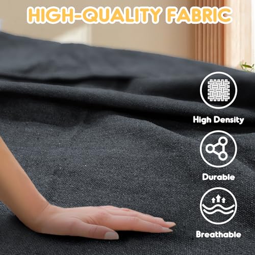 ANYOO Cotton Hammock Portable Camping Hammocks for Hanging Sturdy Garden Comfortable Fabric Hammock with Tree Straps Up to 660lbs with Travel Bag for Camping Outdoor/Indoor Patio Backyard - color: Dark Grey