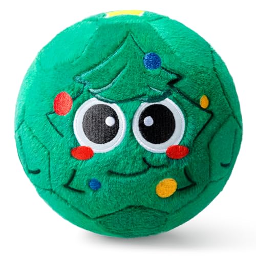 VangeBow Silent Indoor Soccer Balls for Toddlers 1-3, Inflatable Soft Plush Baby Toddler Soccer Ball Toys Gifts for 1 2 3 4 5 Year Old Boy Girl First Birthday Gift (Christmas Tree, Pump Include) - style: Christmas Tree